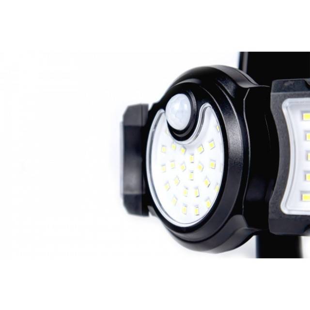 Lampa solara, 112 x LED, cu senzor de miscare, 3 capete rotative 360°