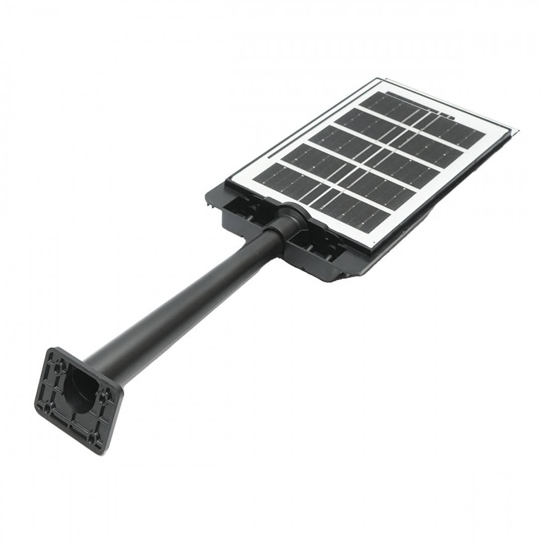 Lampa solara LED 100W, 6500K, 187lm cu panou solar 3W, baterie LiFePO4 3.2V/3Ah, brat prindere 250mm IP65 Breckner Germany