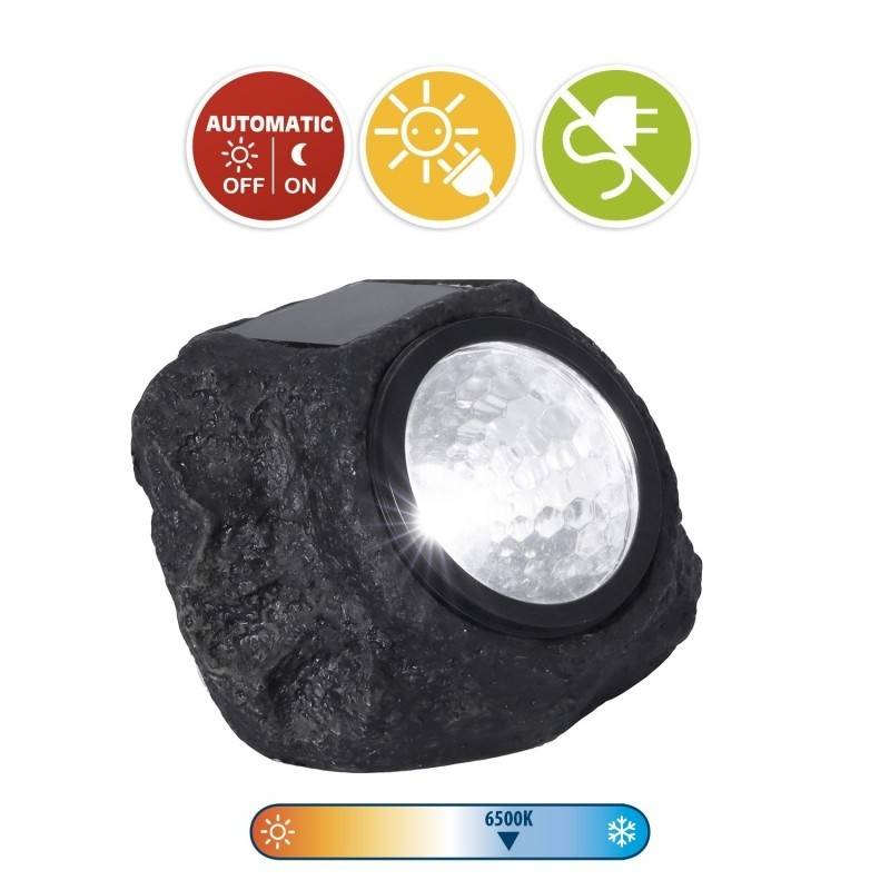 Lampa solara LED in forma de piatra