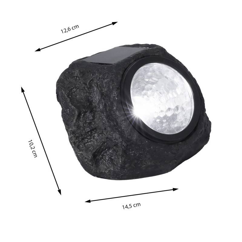Lampa solara LED in forma de piatra