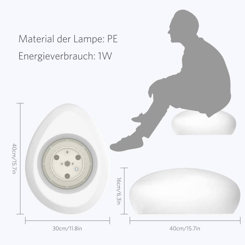 Lampa solara LED in forma de piatra