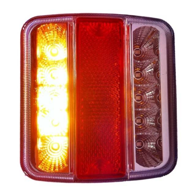 Lampa spate 4 functii 98x105mm 14LED cu mufa 5-pin EC
