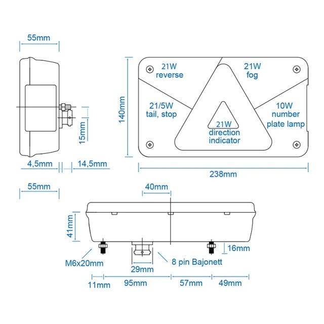 Lampa spate dreapta Multipoint V Aspöck
