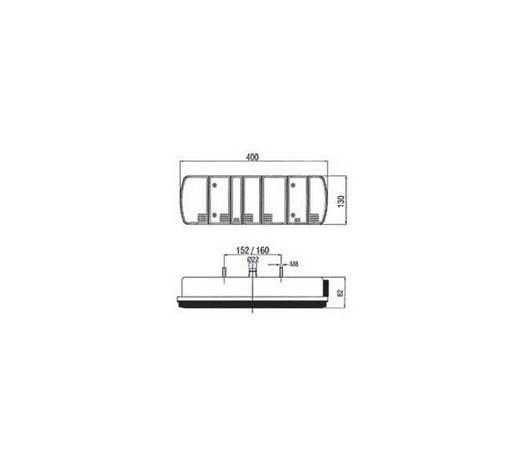 Lampa Stop 400x130x82, conexiune prin cablu, Stanga