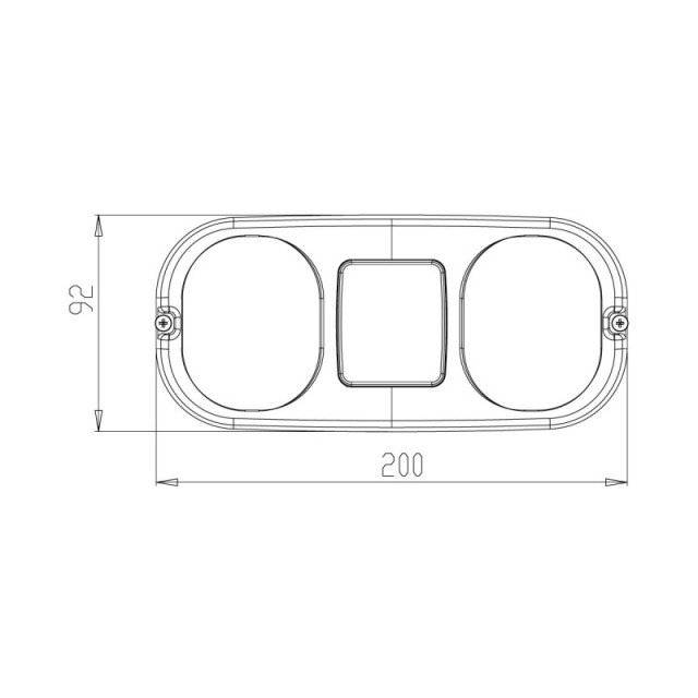 Lampa stop led camion 12v 22x9 cm