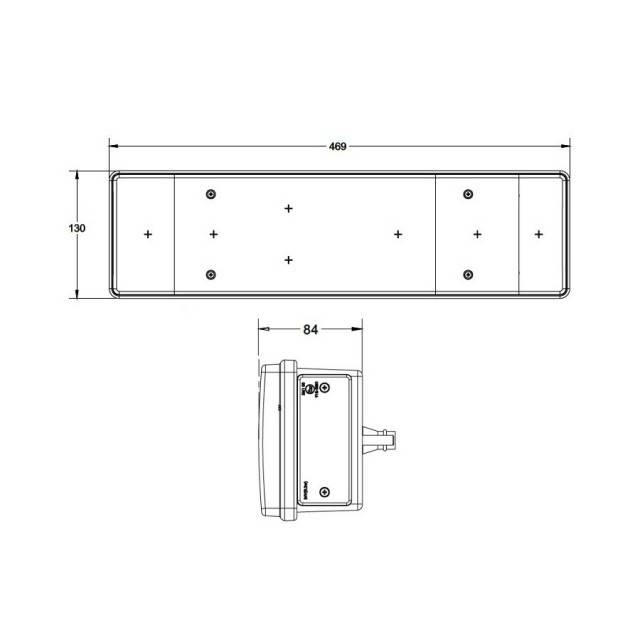 Lampa stop led camion 24V