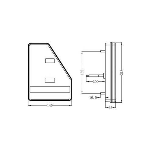 Lampa stop spate dreapta LED 12/24V
