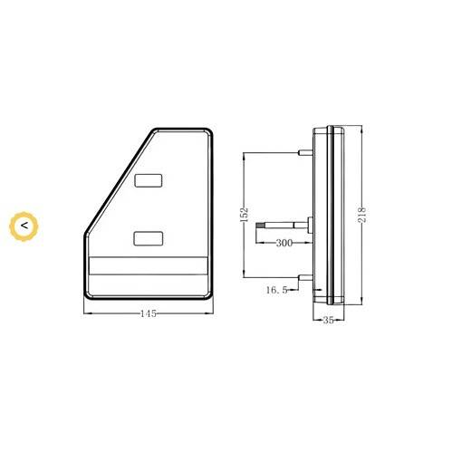 Lampa stop spate stanga LED 12/24V