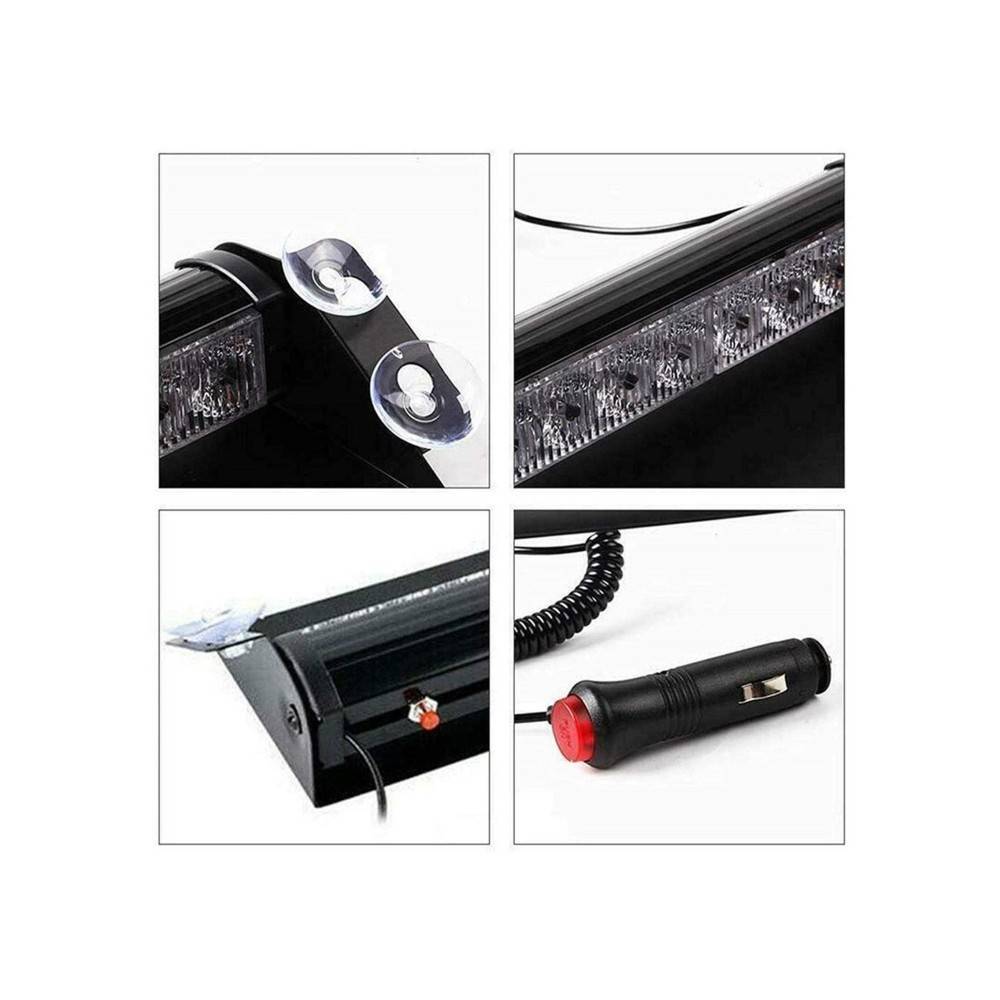 Lampa stroboscopica Galben 12v 8W pentru parbriz cu ventuze