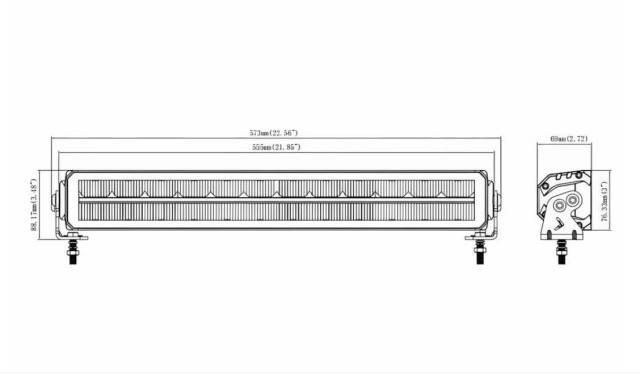 Lampa tip bara cu pozitie alba 62 LED, 8W, 55W