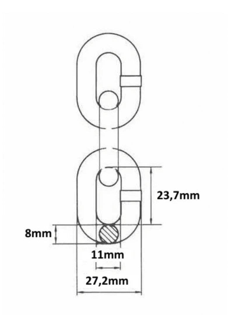 LANT G80 GALVANIZAT ridicare - ancorare 8mm