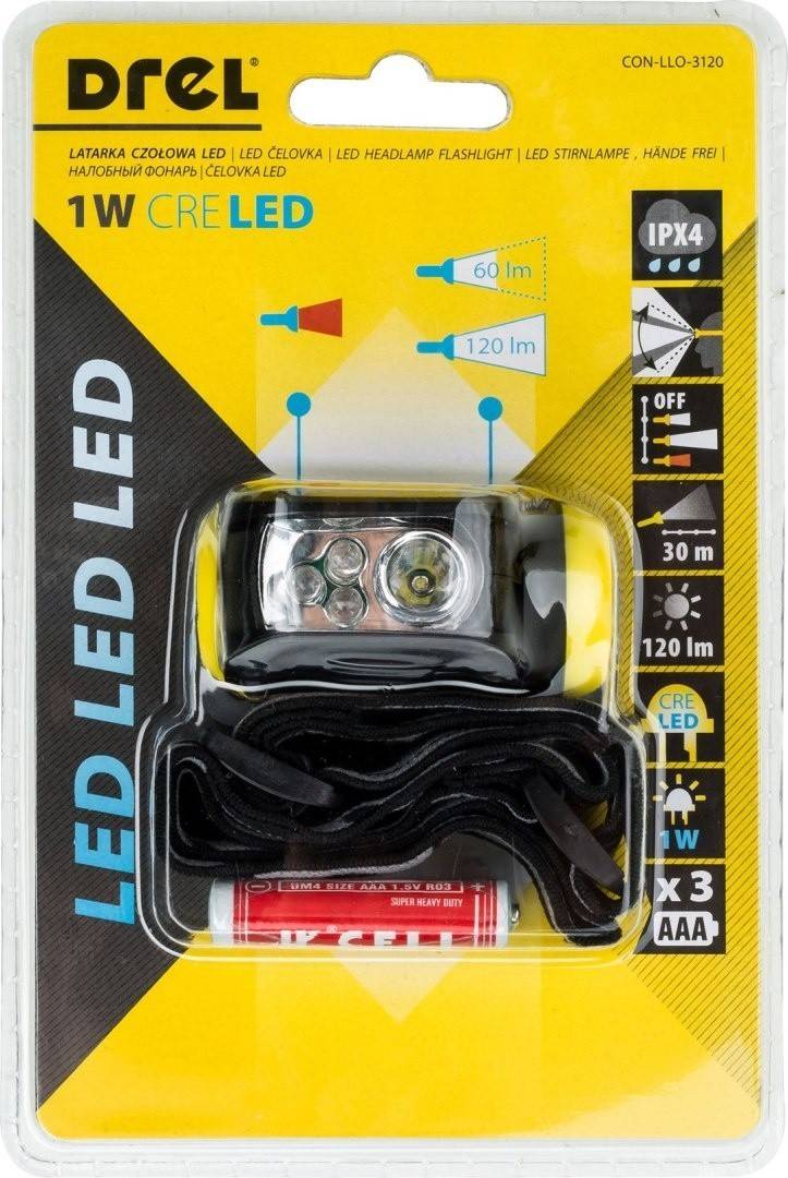 Lanternă frontală Drel 1W, LED