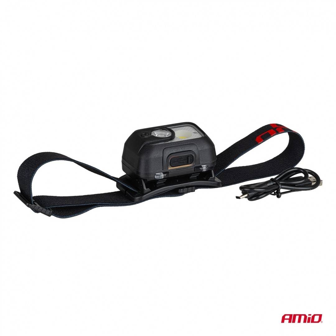 Lanterna cap reincarcabila 1800mAh Amio