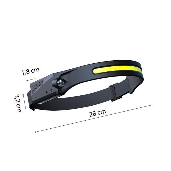 Lanterna frontala LED reincarcabila 2-in-1 cu senzor de miscare