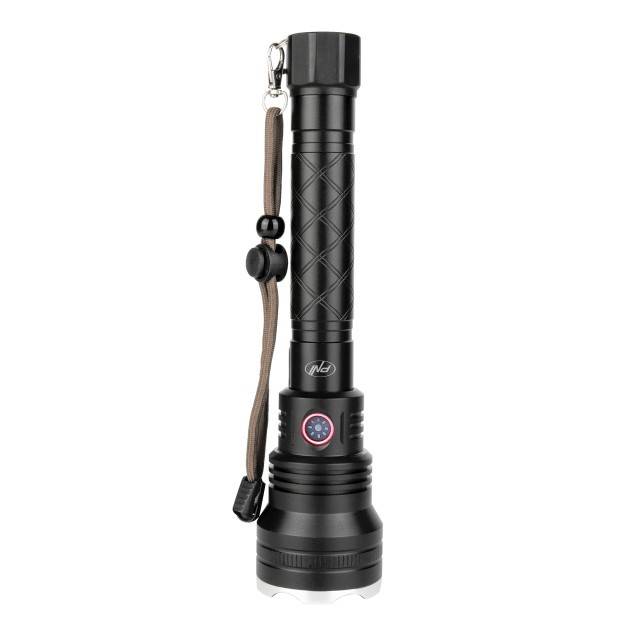 Lanterna PNI Adventure F410 din aluminiu, cu LED 10W, 700 lumeni, pana la 250 m, IP44, USB Tip C, acumulatori 3000mAh inclusi