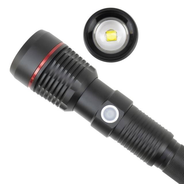Lanterna PNI Adventure F450 din aluminiu cu focus si functie BOOST, led 20 W, 1500 lm pana la 450 m, IPX5, power bank cu iesire USB, incarcare prin