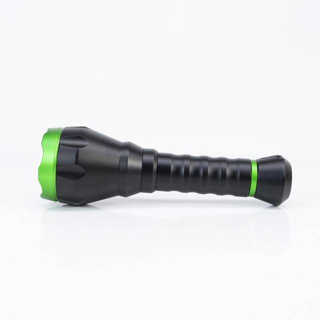 Lanterna PNI Adventure F750 Green Light din aluminiu, LED 10W, 500 lm, pana la 850 m, IP44, acumulator 4000mAh inclus, incarcare prin USB Type-C,