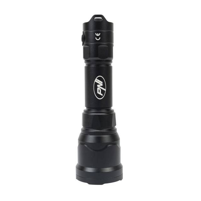 Lanterna PNI Adventure FHTW10, 40m, focus, Li-Ion 3000mAh, 620 lm, pana la 540 m, negru