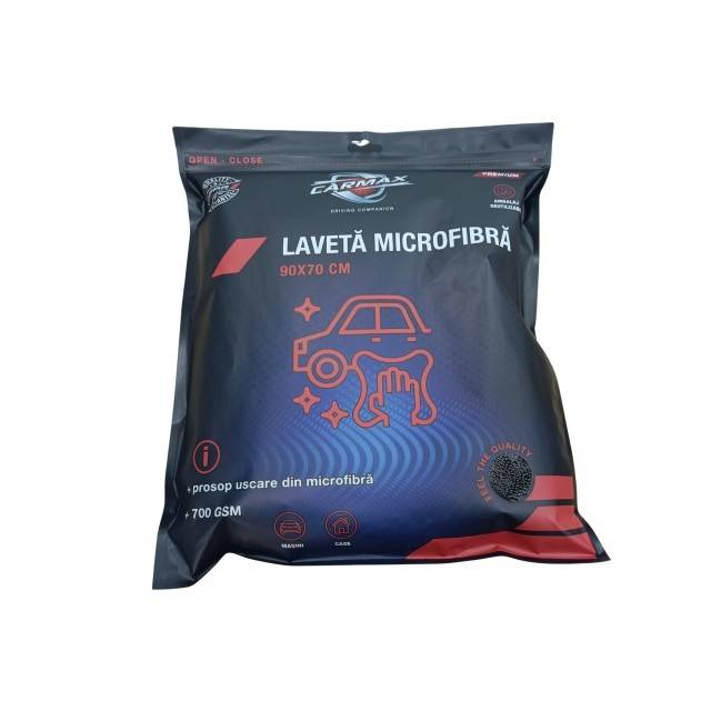 LAVETA MICROFIBRA 90X70 700GSM CARMAX
