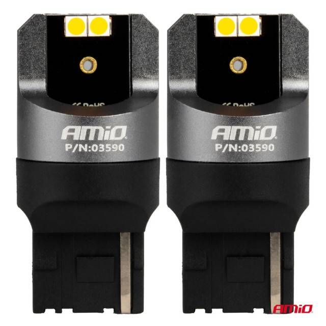 LED CANBUS PRO 7440 WY21W 4x3030 SMD GALBEN 12/24V AMIO