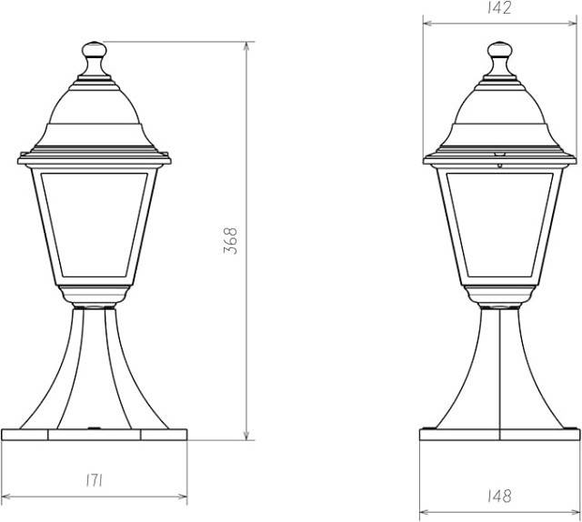 Manaus: Lampa vintage pentru poarta, E27, aluminiu, negru