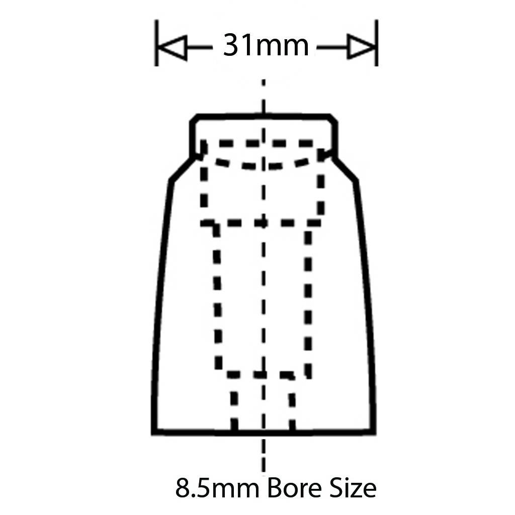 Maner din nailon 132mm, prindere cu suruburi M8
