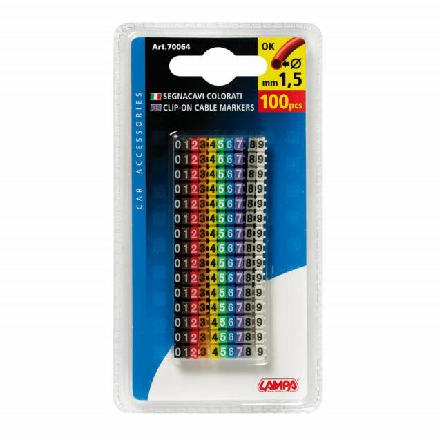 Marcatori de cablu cu clips, set 100 buc