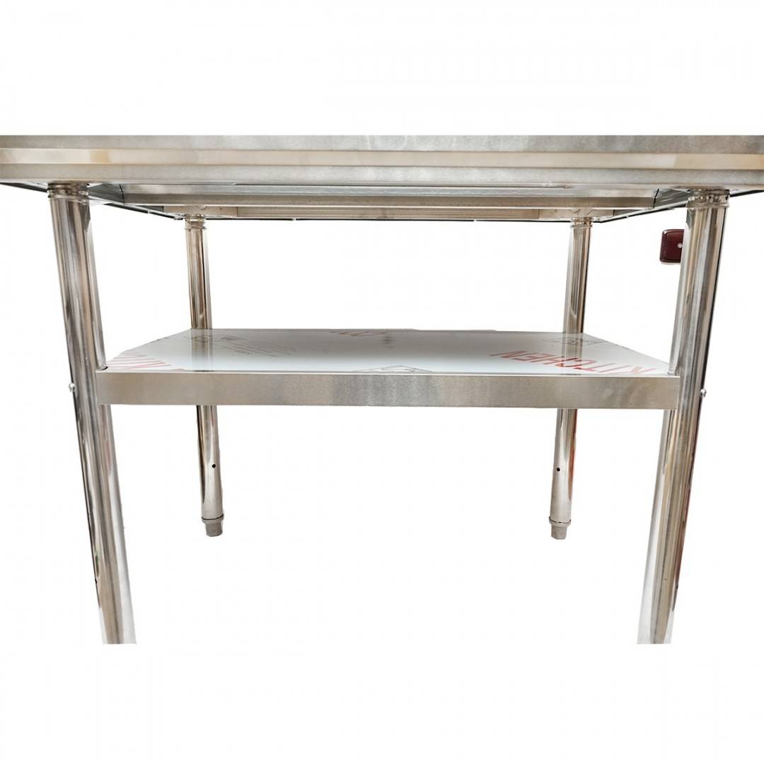 Masa de lucru apicola din inox 1000x700x800mm cu raft