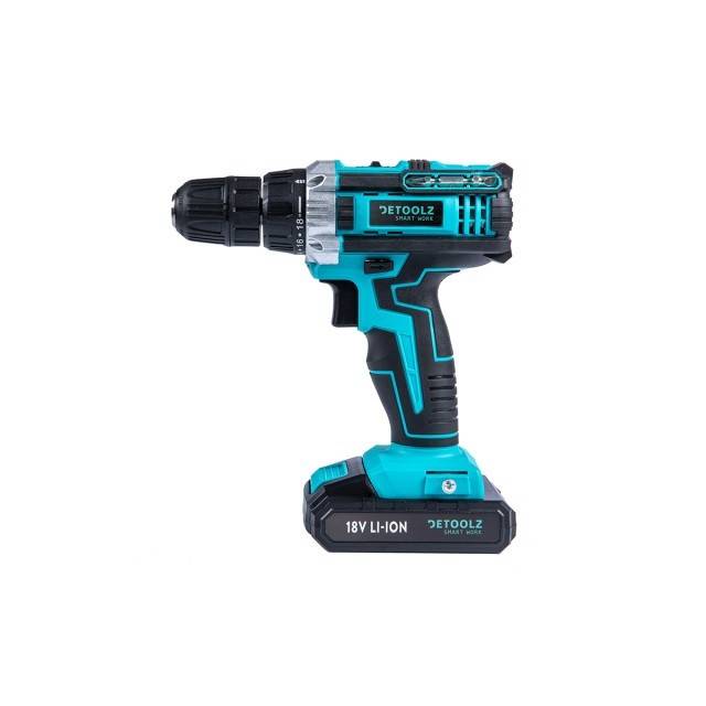 Masina de gaurit cu percutie si acumulator Detoolz 18V/LED LI-ION