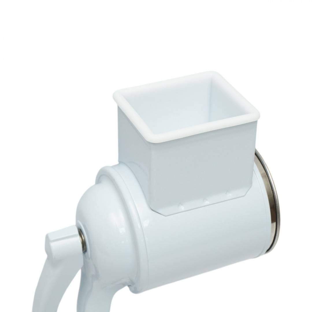 Masina de macinat nuci manuala, tambur inox, corp metalic alb Berner BG-5