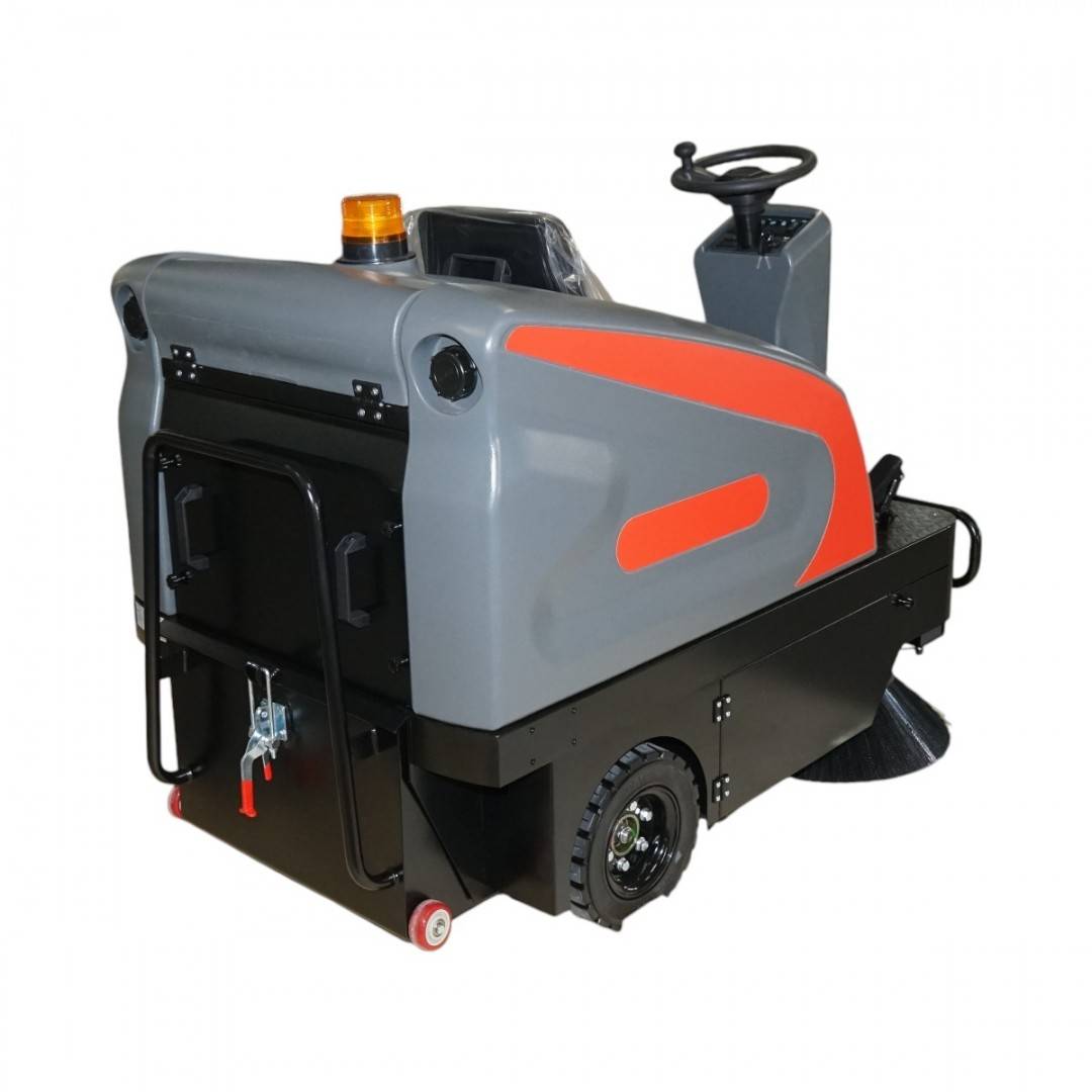 Masina de maturat stradala cu aspirare 48V/80Ah, 2.2kW, latime maturare 1380mm, cos colectare 120L, productivitate 8000 mp/h