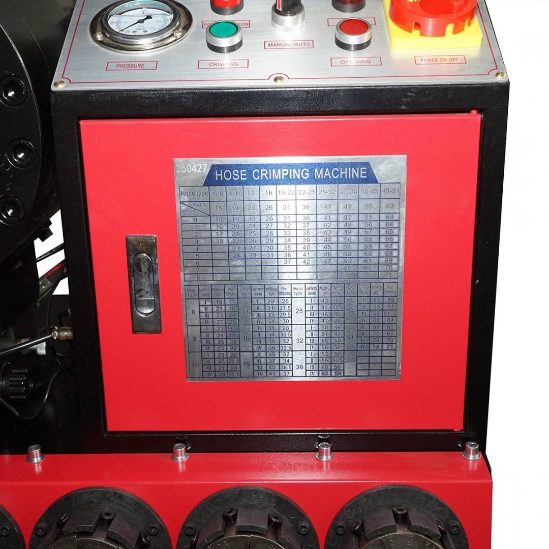 Masina de sertizat furtunuri hidraulice fi 6-51mm 3kW, 220V cu schimbare rapida Breckner Germany