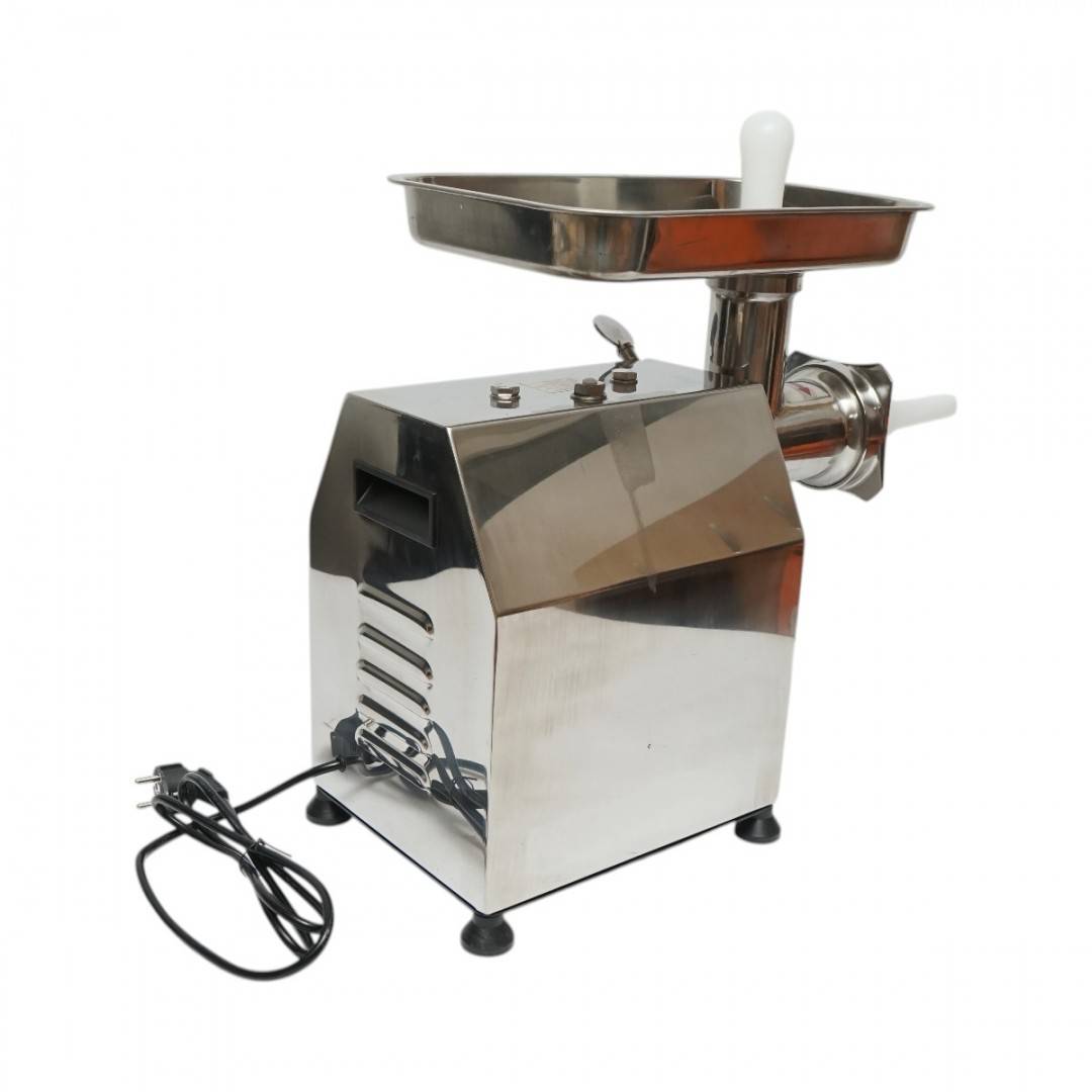 Masina de tocat carne electrica inox 2000W, 220V, capacitate 250 kg/h, adaptor carnati, 1 sita si 1 cutit incluse 410x240x450mm