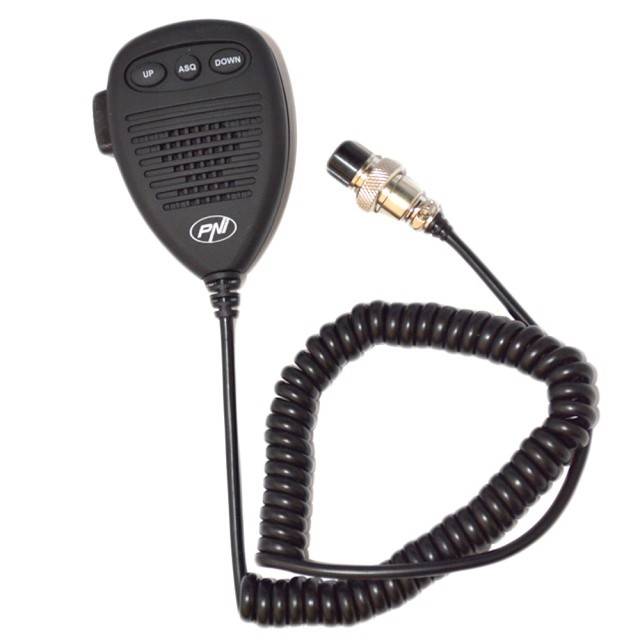 Microfon cu 6 pini cu agatatoare metalica pentru statii radio PNI Escort HP 8000L/8001L/8024/9001 PRO/9500/8900