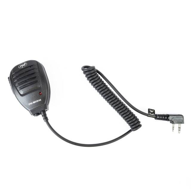 Microfon cu difuzor PNI MHS40 cu 2 pini tip PNI-K, compatibil cu statii PMR, VHF/UHF