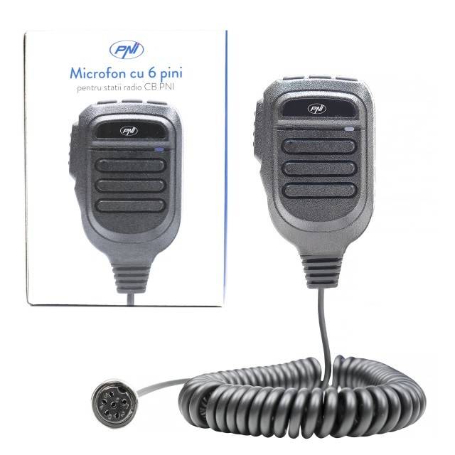 Microfon de schimb pentru statie radio CB PNI Escort HP 9500, HP 8900, HP 8000L cu 6 pini