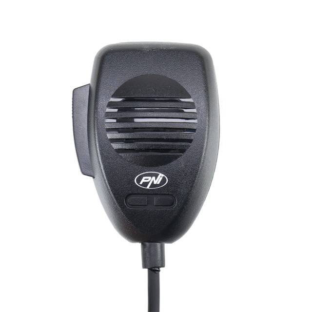 Microfon PNI CDS06 tip condenser cu 6 pini pentru statie radio CB, compatibil cu statii CB President, Midland, Albrecht