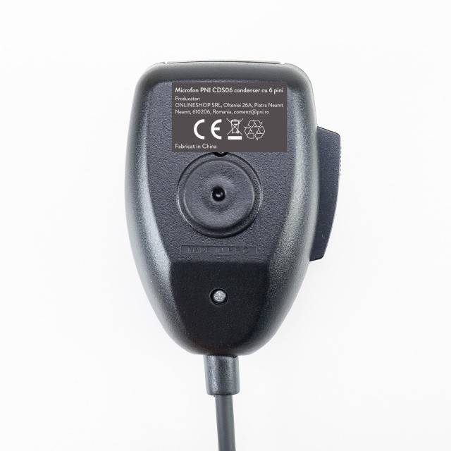 Microfon PNI CDS06 tip condenser cu 6 pini pentru statie radio CB, compatibil cu statii CB President, Midland, Albrecht