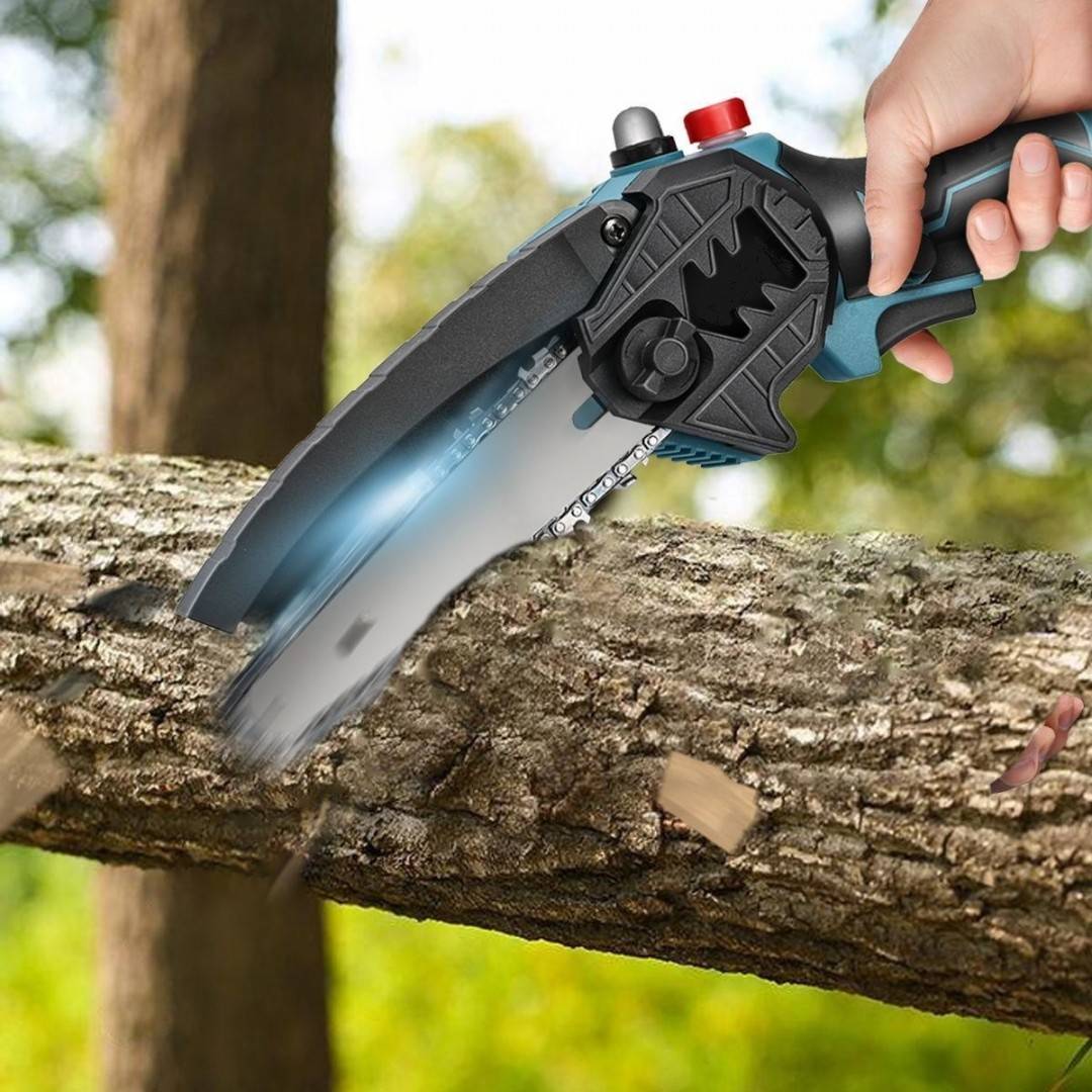 Mini fierastrau cu 2 acumulatori Li-ion (cu sistem de lubrifiere)