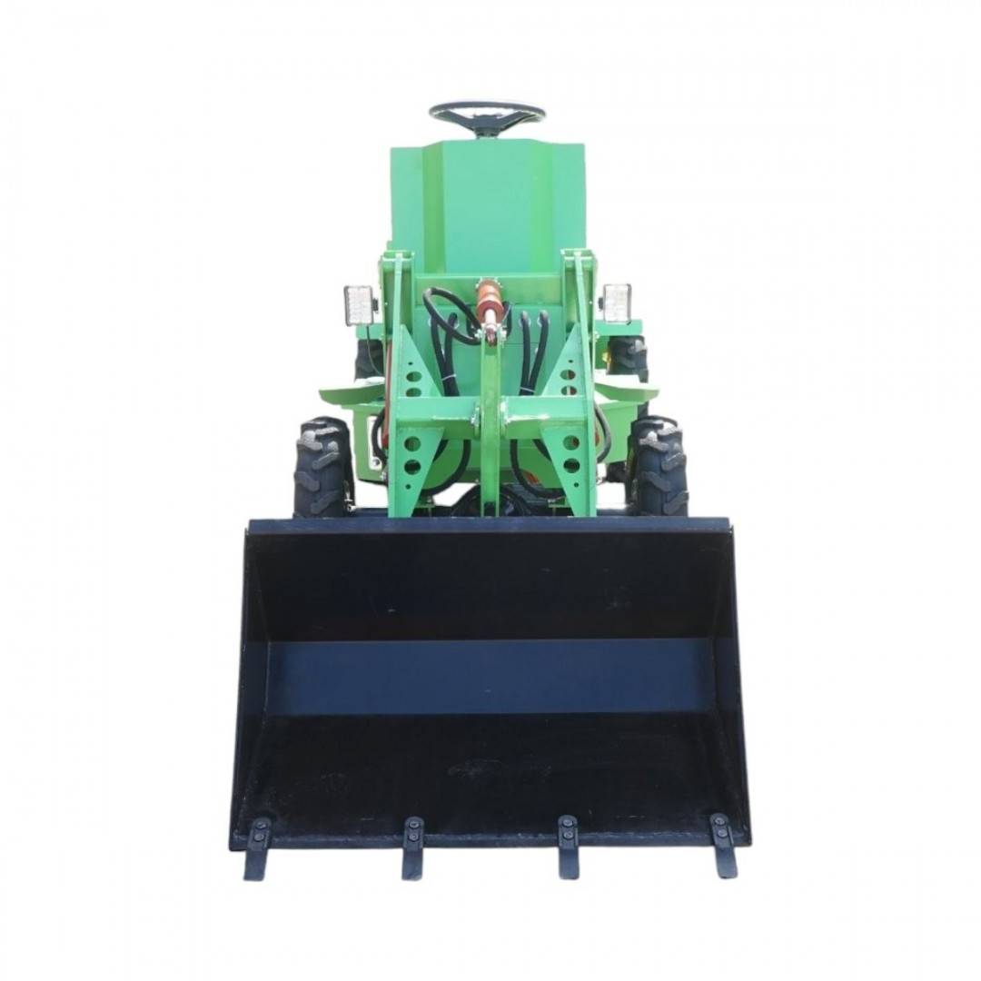 Mini incarcator frontal electric 700kg 4x4, 2 motoare 2200W brushless, baterie 60V/70Ah, capacitate ridicare 400kg, latime cupa 1000mm THOR