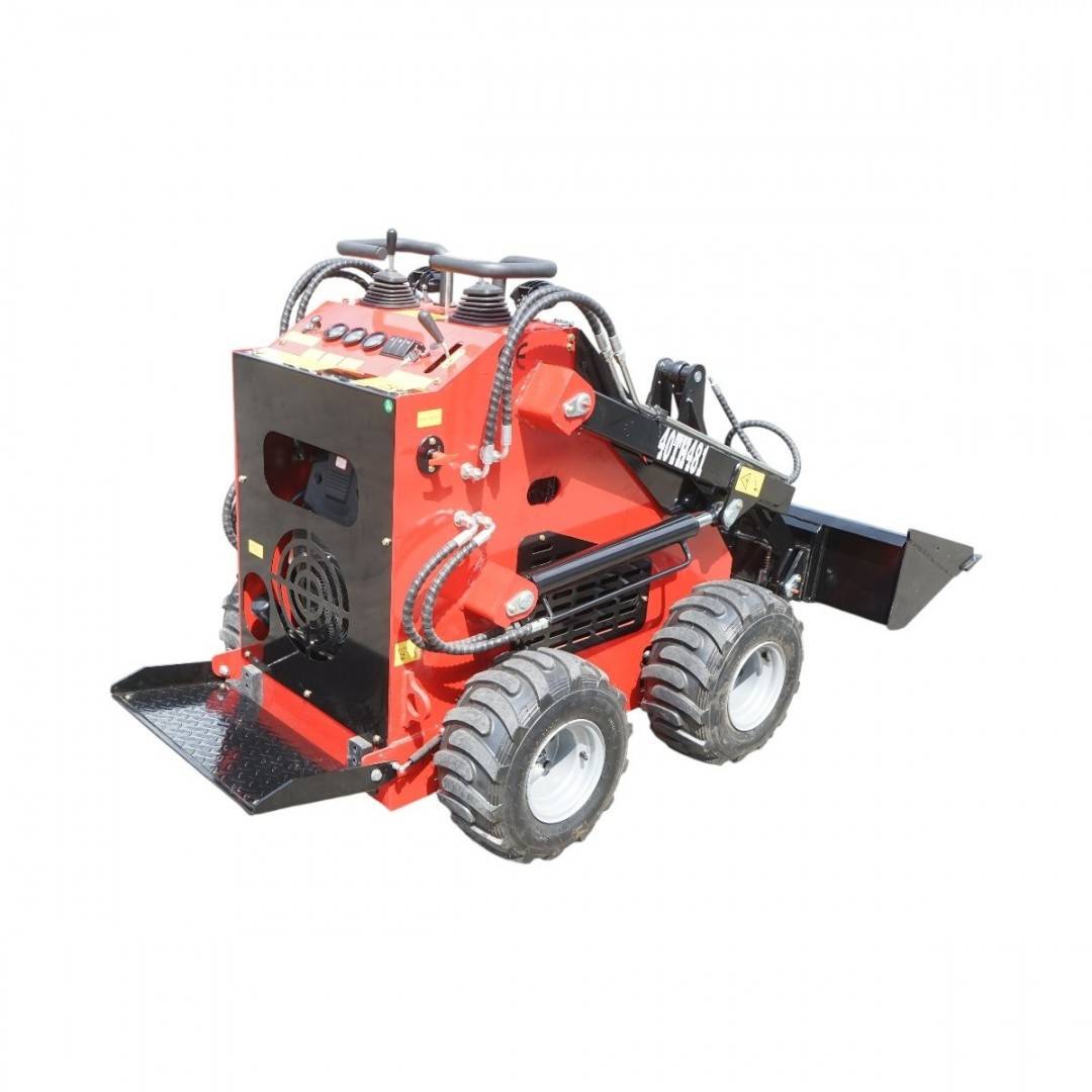 Mini incarcator frontal pe roti, motor benzina 23CP, 739cc, capacitate ridicare 350kg, volum cupa 0.15m3 THOR