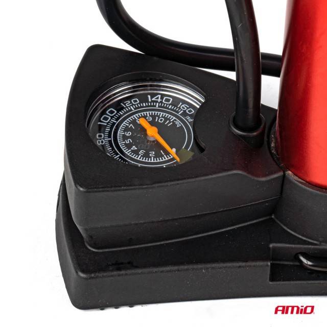 Mini pompa de picior de inalta presiune cu manometru