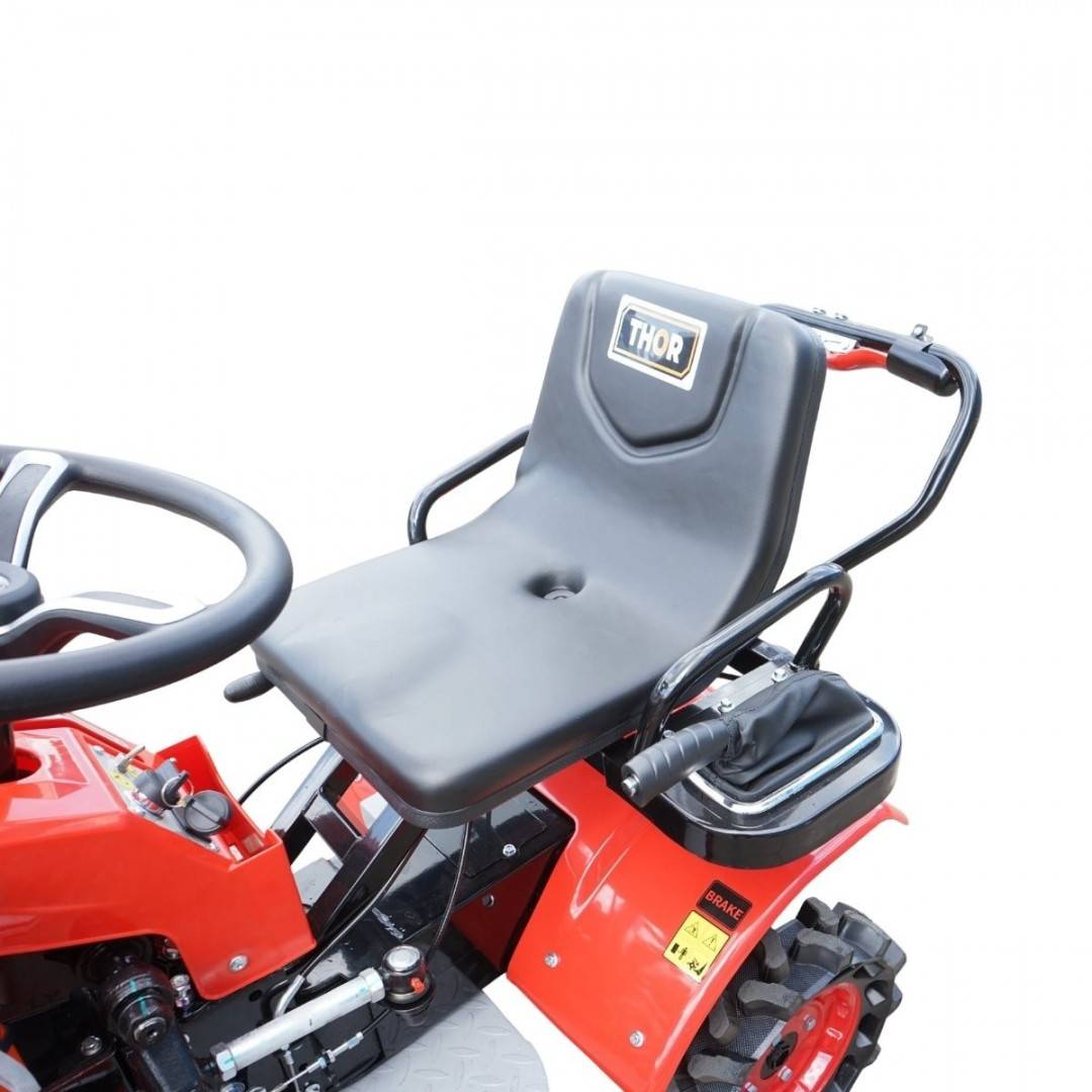 Mini tractor 4x4 diesel 17CP, 531cc, 3+1 viteze, 2 cutii de viteze, pornire electrica/manuala, latime lucru 1050mm cu freza, rarita, roti metalice,