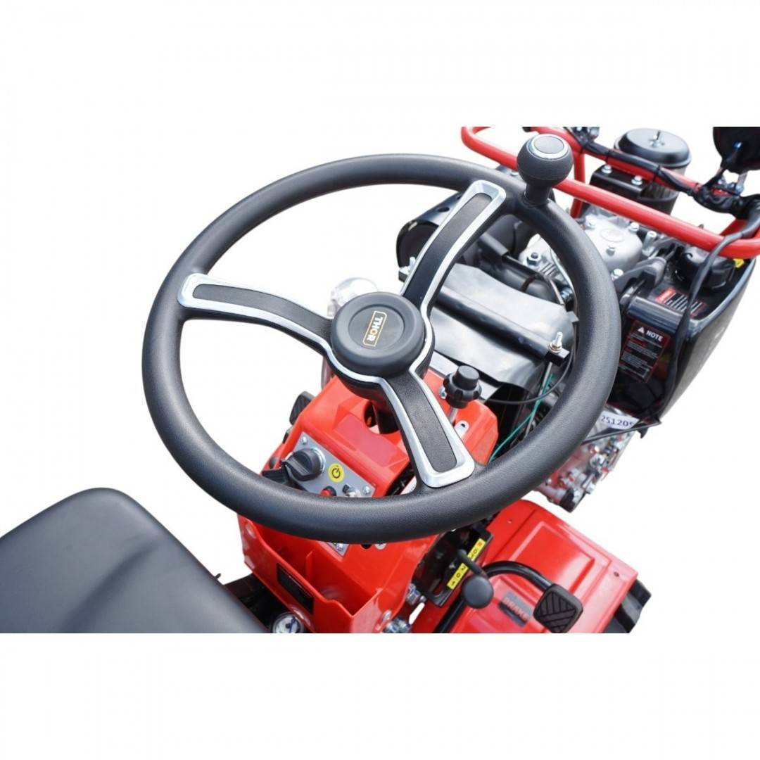 Mini tractor 4x4 diesel 17CP, 531cc, 3+1 viteze, 2 cutii de viteze, pornire electrica/manuala, latime lucru 1050mm cu freza, rarita, roti metalice,