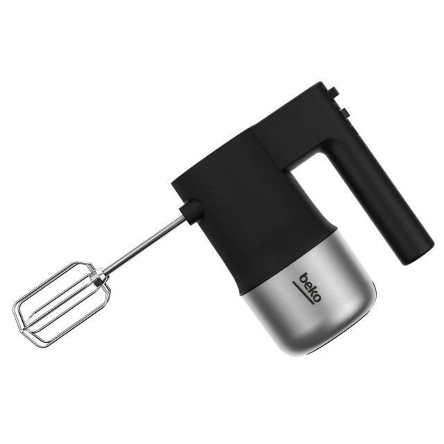 Mixer Beko HMM81504BX, 500W, 4 trepte de viteza, functie Turbo, negru/inox