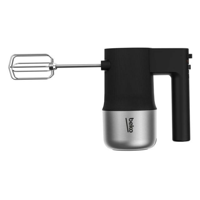 Mixer Beko HMM81504BX, 500W, 4 trepte de viteza, functie Turbo, negru/inox