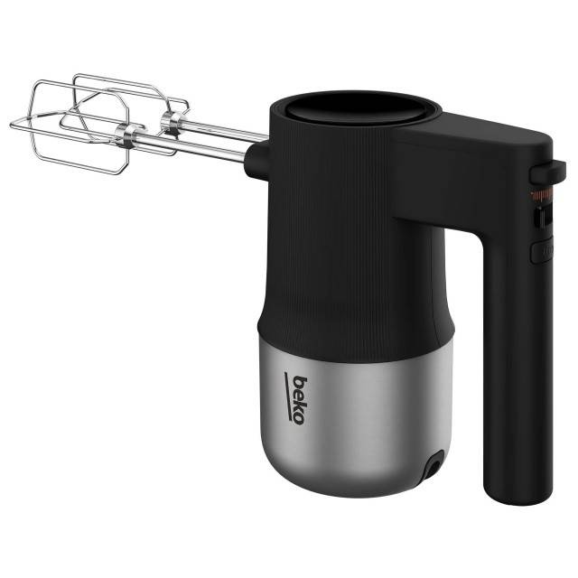 Mixer Beko HMM81504BX, 500W, 4 trepte de viteza, functie Turbo, negru/inox