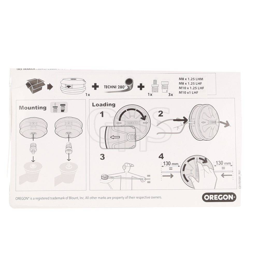 Mosor motocoasa cu incarcare rapida Oregon (universal) 109mm