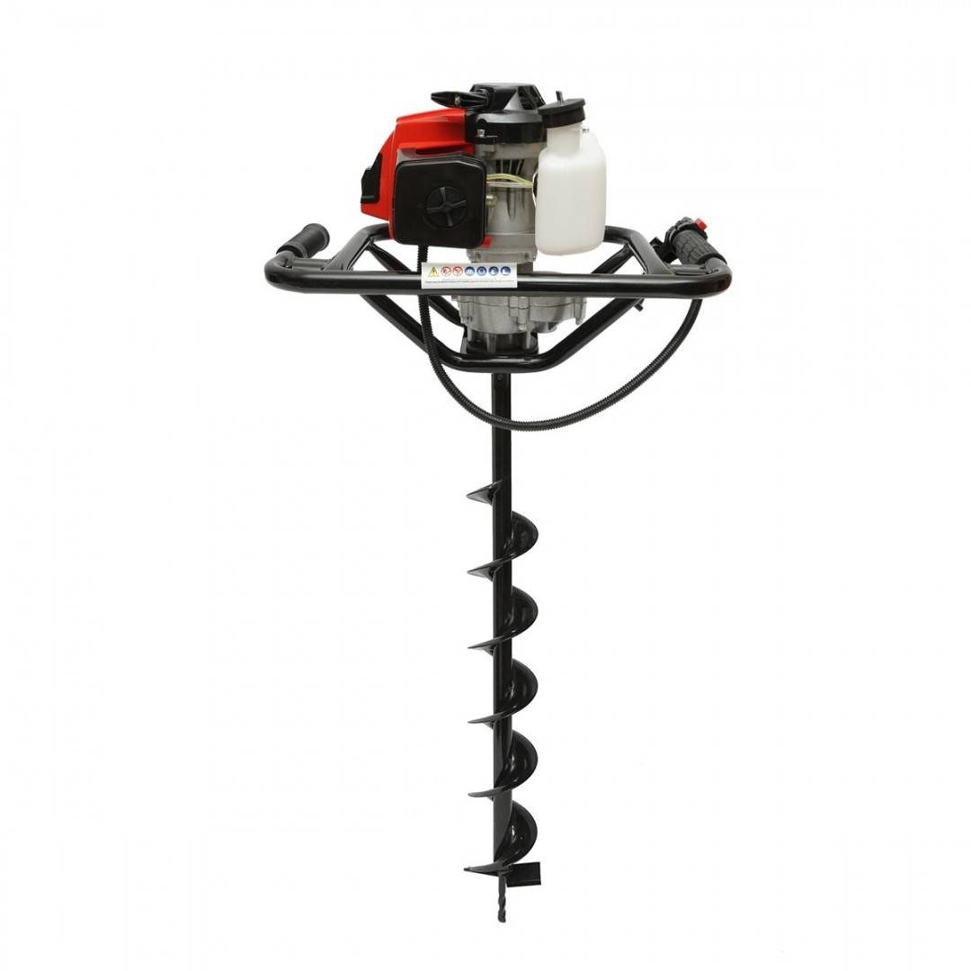 Motoburghiu foreza de pamant pe benzina 2.8CP, 2T 52cc, 3 burghie incluse 100mm, 150mm, 200mm THOR