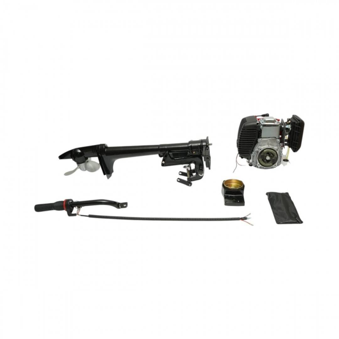 Motor barca pe benzina 1.5kW(2CP), 4 timpi, 53cc, turatie 6500rpm, racire cu aer, CDI, pornire manuala, elice 3 pale, capacitate rezervor 1.2L THOR
